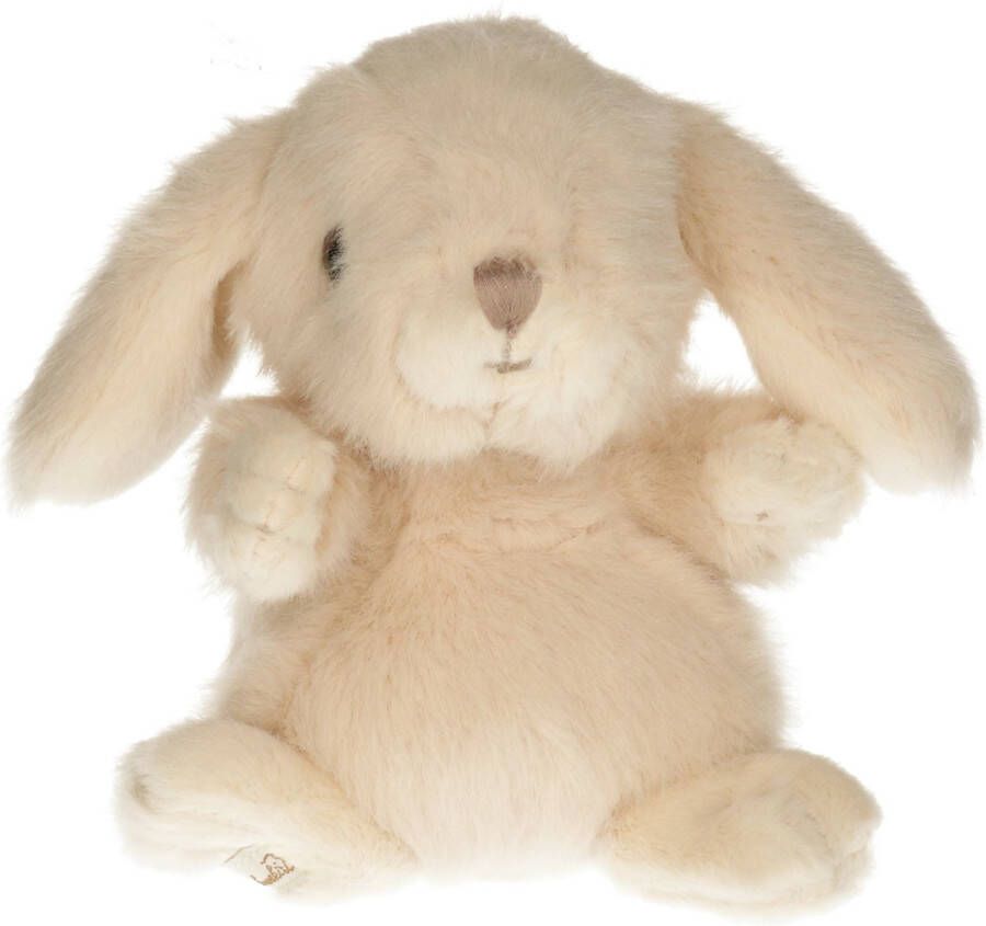 Bukowski pluche konijn knuffeldier creme wit zittend 15 cm Luxe kwaliteit knuffels