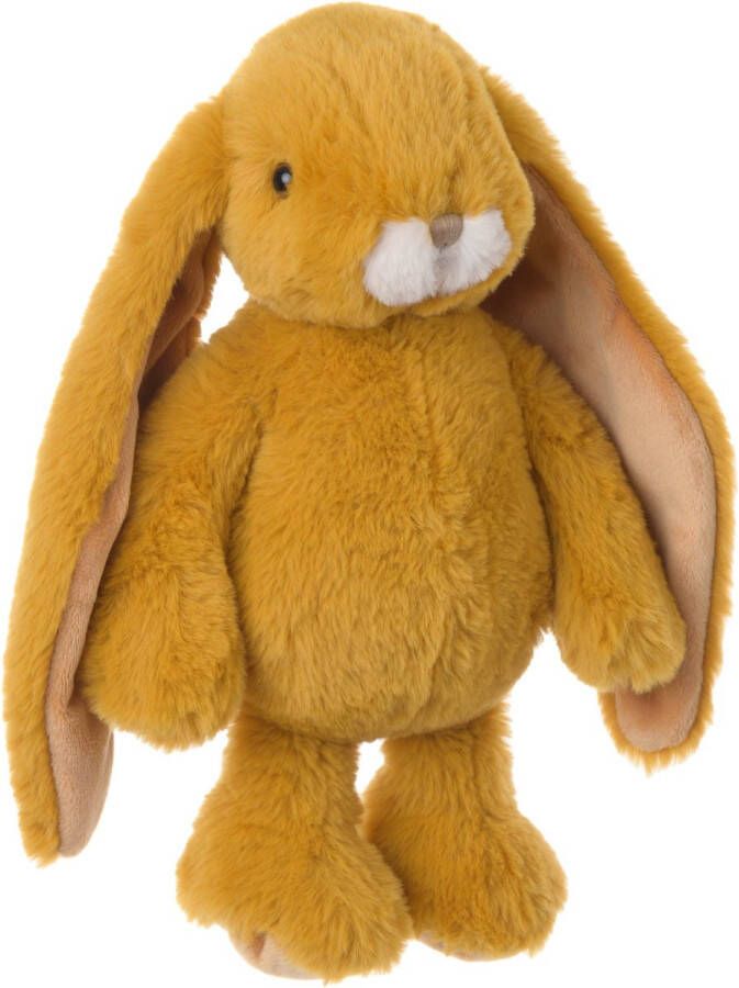 Bukowski pluche konijn knuffeldier dark okergeel staand 30 cm Luxe kwaliteit knuffels