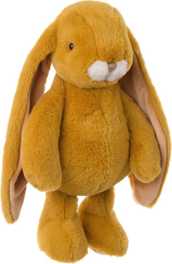 Bukowski pluche konijn knuffeldier dark okergeel staand 40 cm Luxe kwaliteit knuffels
