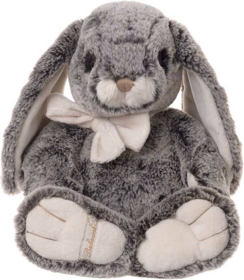 Bukowski pluche konijn knuffeldier donkergrijs zittend 35 cm Luxe kwaliteit knuffels