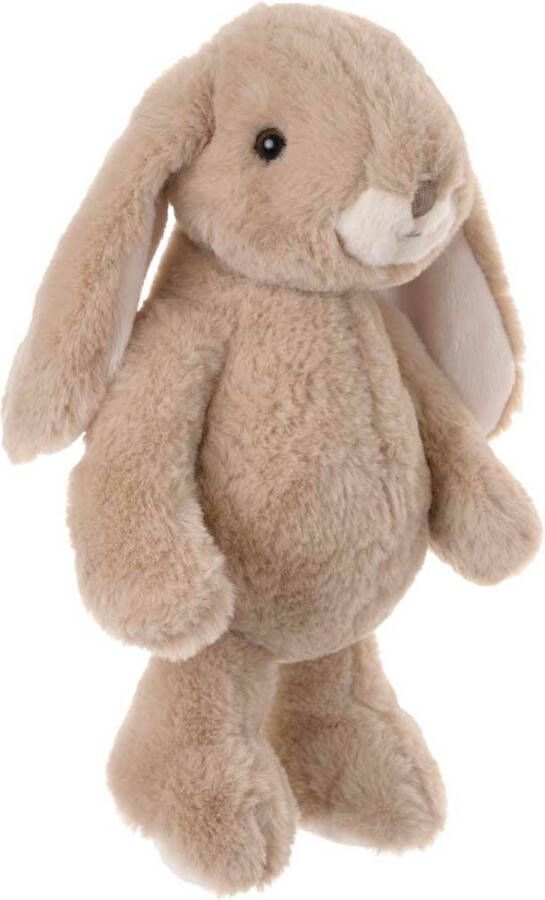 Bukowski pluche konijn knuffeldier lichtbruin staand 25 cm Luxe kwaliteit knuffels