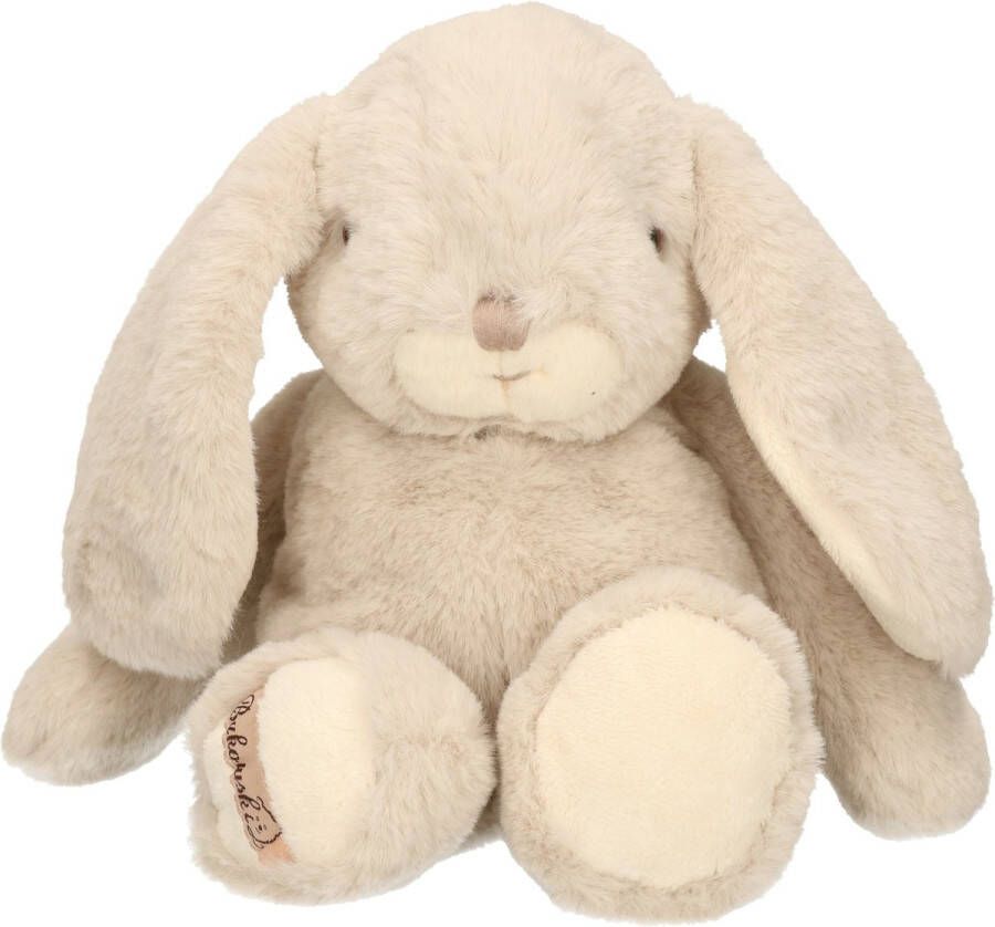Bukowski pluche konijn knuffeldier lichtgrijs staand 25 cm Luxe kwaliteit knuffels