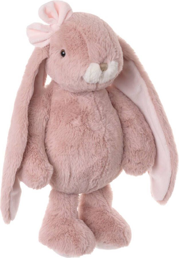 Bukowski pluche konijn knuffeldier oud roze staand 40 cm Luxe kwaliteit knuffels