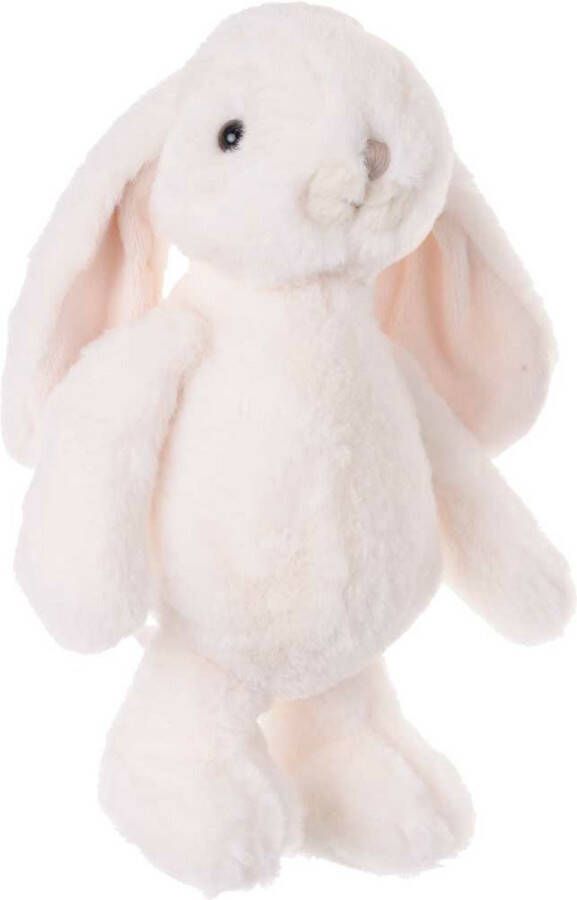 Bukowski pluche konijn knuffeldier wit staand 25 cm Luxe kwaliteit knuffels