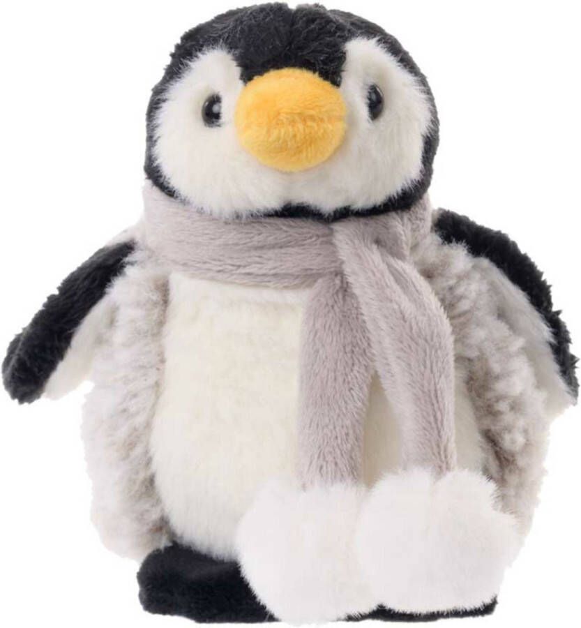 Bukowski pluche pinguin knuffeldier grijs wit staand 15 cm Luxe kwaliteit knuffels