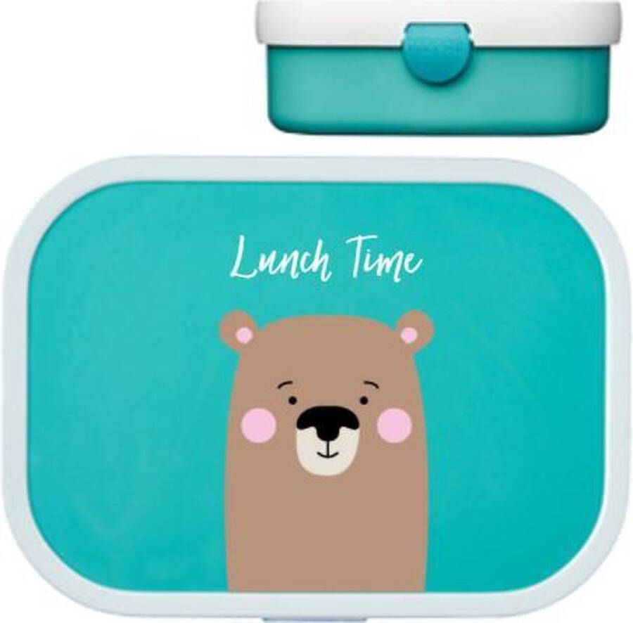 Bulbby Broodtrommel turquoise | Lunch Time Bear