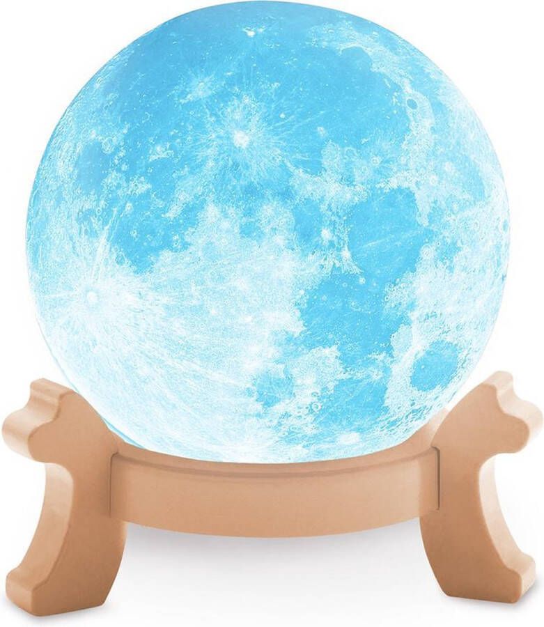 Bulbhead Full Moon realistische 3D Maan Lamp – nachtlampje – tafellamp – maanlamp – 16 dimbare LED kleuren – usb oplaadkabel – draadloos