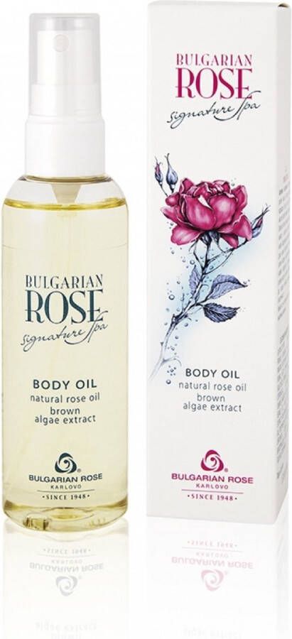Bulgarian rose Signature Spa Voedende (massage)olie voor het lichaam behoudt de elasticiteit en zachtheid bevat natuurlijke oliën en Goudsbloem- extract