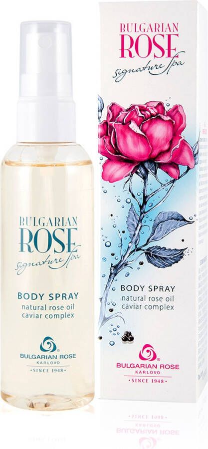 Bulgarian roos Karlovo Body spray Signature Spa Valentijn cadeautje voor haar Rozen cosmetica met 100% natuurlijke Bulgaarse rozenolie en rozenwater