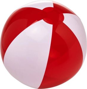Bullet 1x Opblaasbare strandballen rood wit 30 cm Buitenspeelgoed waterspeelgoed opblaasbaar
