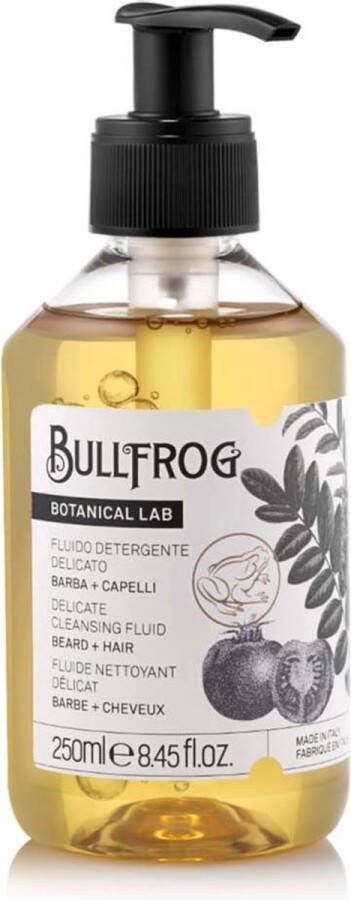 Bullfrog Botanical Delicate Cleansing Fluid Shampoo voor Haar Baard tegen Huidirritatie 250ML