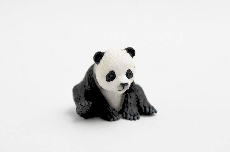 Bullyland babydieren speelfiguur jonge panda 3 cm PVC vrij kunststof