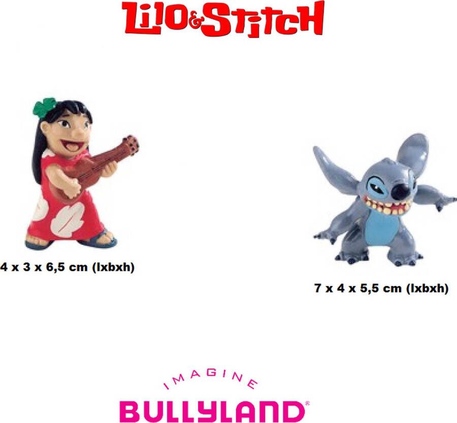 Bullyland Disney Lilo en Stitch Speelset Taarttoppers 2 stuks (+ - 6 cm)
