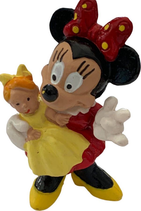 Bullyland Minnie Mouse met pop Speelfiguur 7 cm