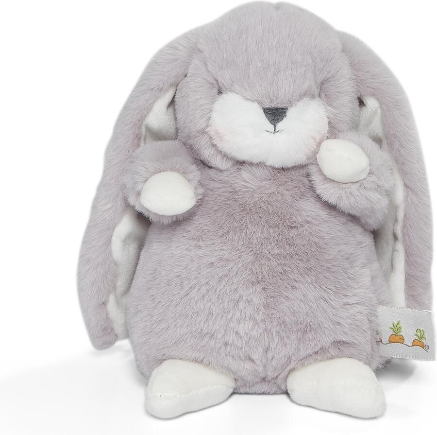 Bunnies By The Bay Floppy Nibble Konijn Knuffeldier Knuffel voor kinderen Geborduurde details Lila vacht 20 cm