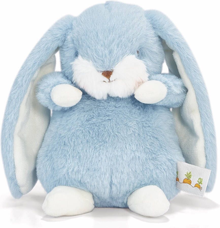Bunnies By The Bay Floppy Nibble Konijn Knuffeldier Knuffel voor kinderen Geborduurde details 20 cm Blauw