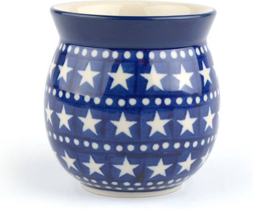 Bunzlau Castle Boeren mok 240 ml Blue Stars Handgemaakt Koffie beker kop