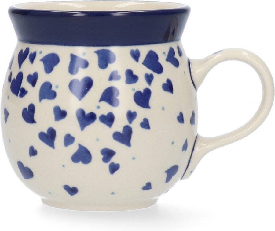 Bunzlau Castle Boeren Mok 240 ml Hearts Handgemaakt Koffie beker kop