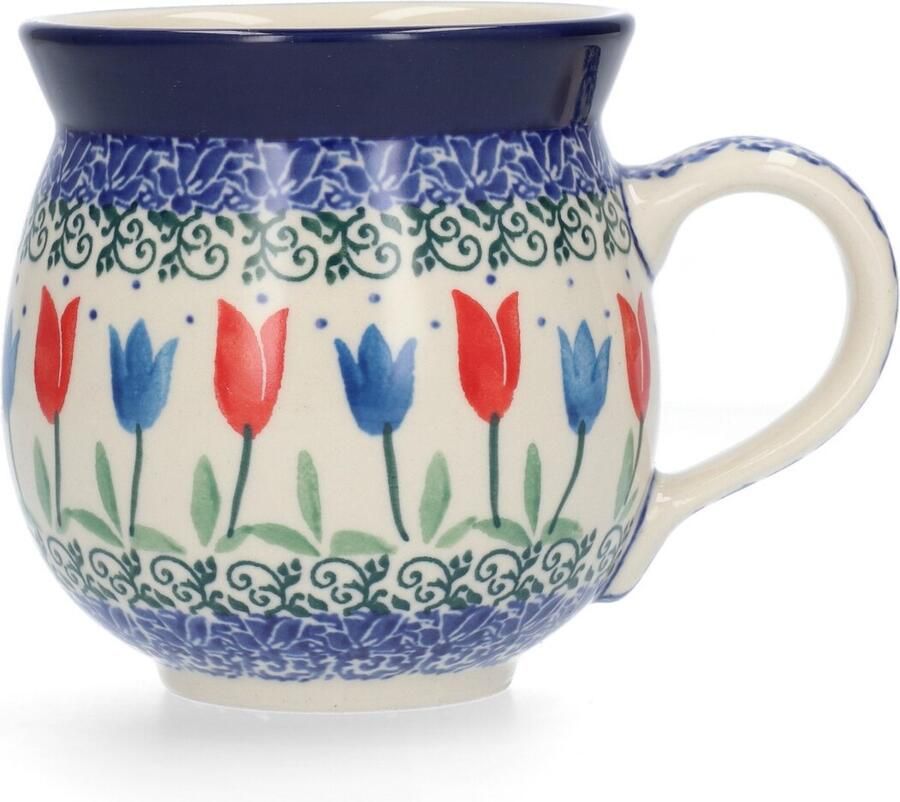 Bunzlau Castle Boeren mok 370 ml Tulip Royal Handgemaakt Koffie beker kop