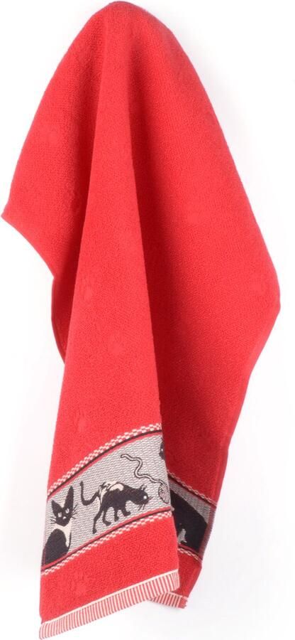 Bunzlau Castle Keukendoek Kat Rood| 60.00 x 53.00 cm