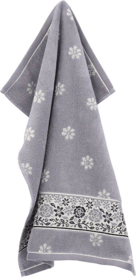 Bunzlau Castle Keukendoek Belle Fleur Grijs| x 60.00 cm