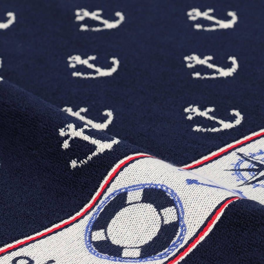 Bunzlau Castle Keukendoek Maritime Donkerblauw GOTS| 60.00 x 53.00 cm