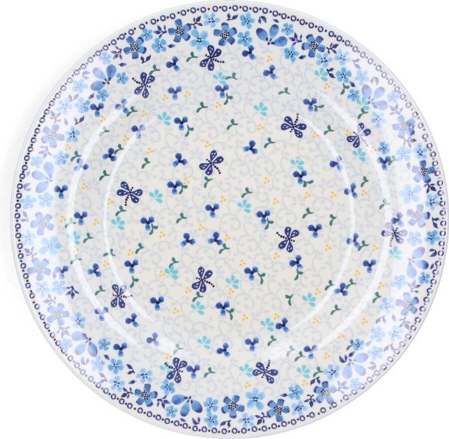 Bunzlau Castle Melamine Bord Dragonfly Garden Ø: 25 cm campingservies picknick servies