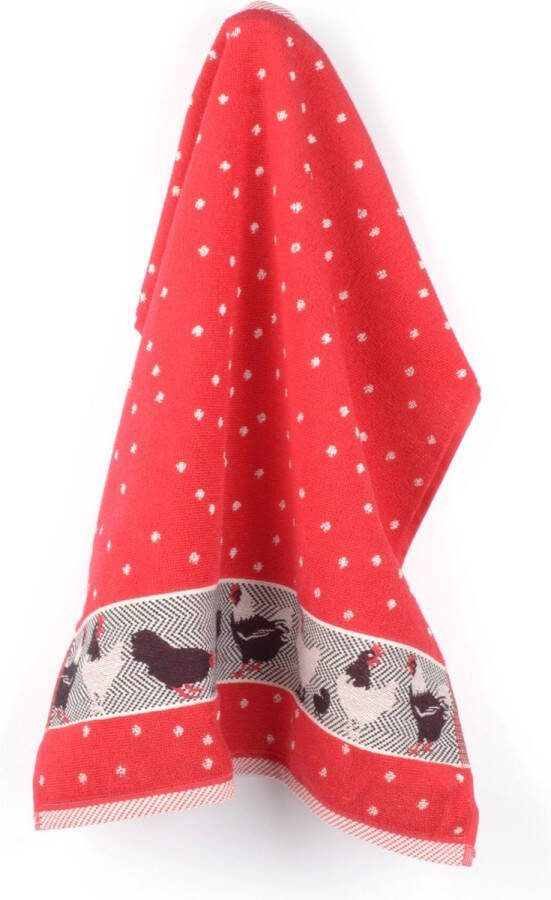 Bunzlau Castle Keukendoek Kip Rood| 60.00 x 53.00 cm