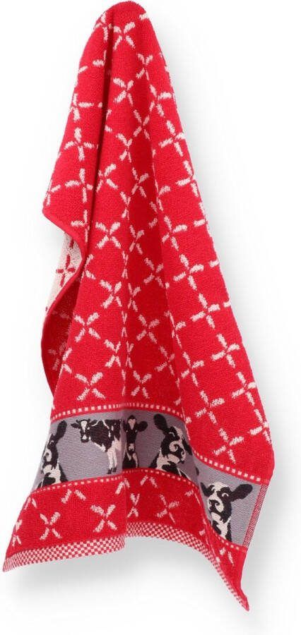 Bunzlau Castle Keukendoek Koe Rood| 60.00 x 53.00 cm