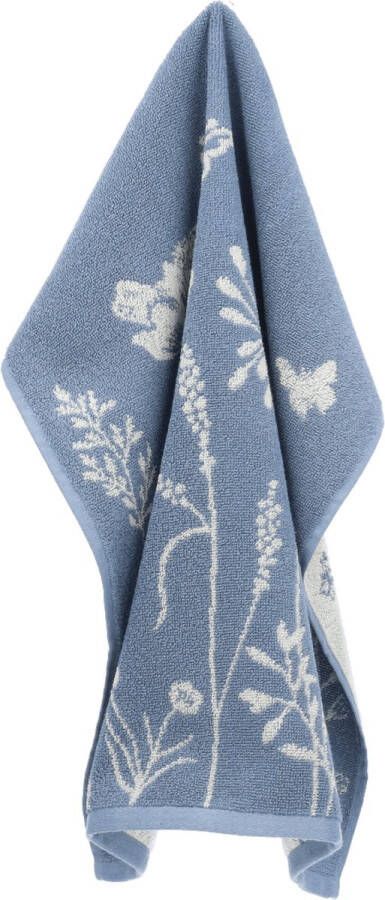 Bunzlau Castle Keukendoek Wild Flowers Grijsblauw| x 53.00 cm