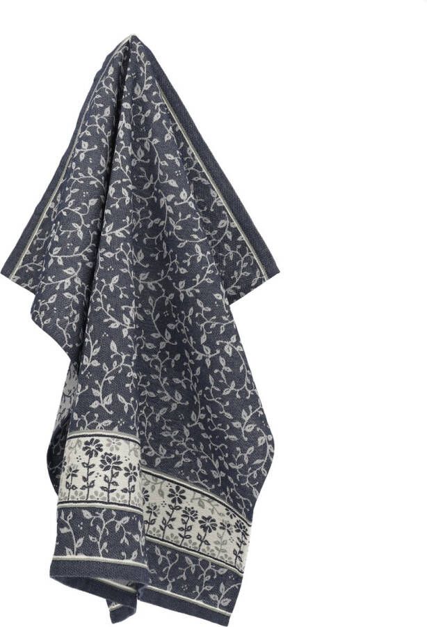 Bunzlau Castle Theedoek Daydream Donkerblauw 65x65 cm