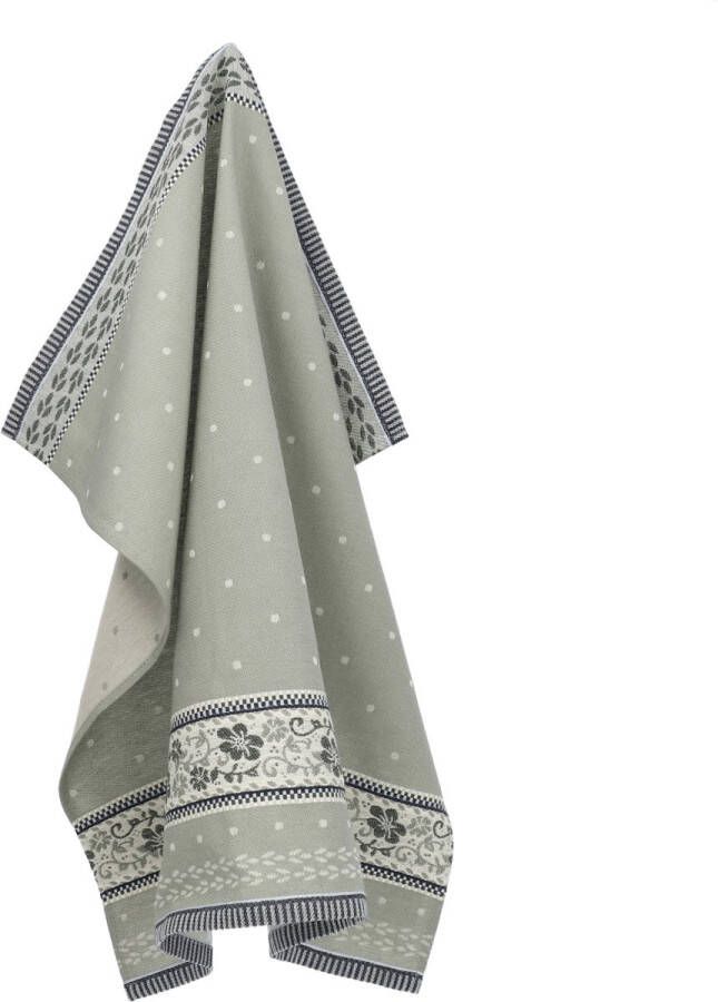 Bunzlau Castle Theedoek Harmony Donkergroen| 65.00 x 65.00 cm