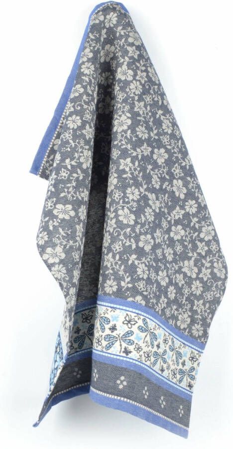 Bunzlau Castle Theedoek Libelle Donker Blauw| 65.00 x 65.00 cm