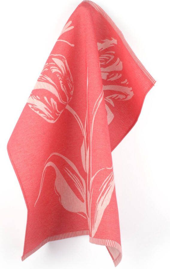 Bunzlau Castle Theedoek Tulp Rood| x 65.00 cm