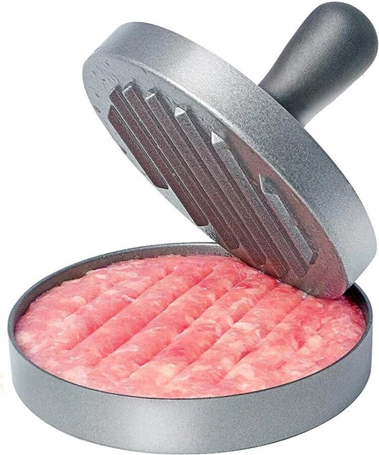 Burger Press Hamburgerpers Non-stick Anti-aanbaklaag Aluminium 12 cm Maak je eigen burgers!