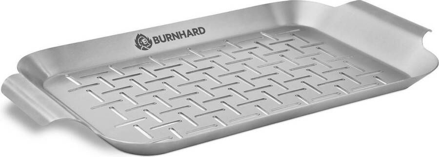 Burnhard Grillmand voor BBQ Grillplaat 33x19x2 cm