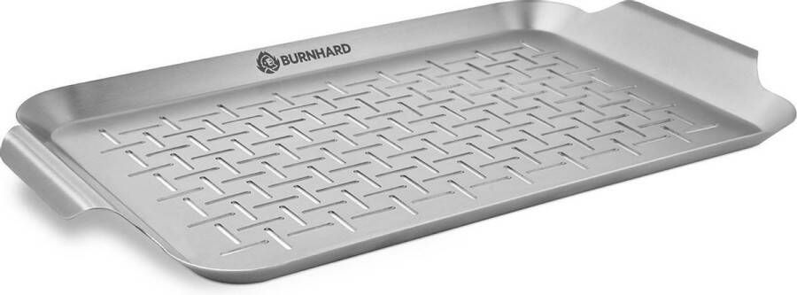 Burnhard Grillmand voor BBQ Grillplaat 43x25x2 cm