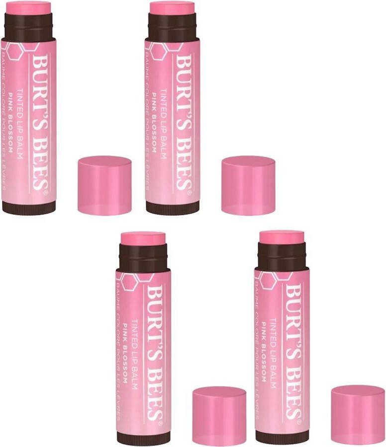 Burt´s Bees BURT'S BEES Tinted Lip Balm Pink Blossom 4 Pak Voordeelverpakking
