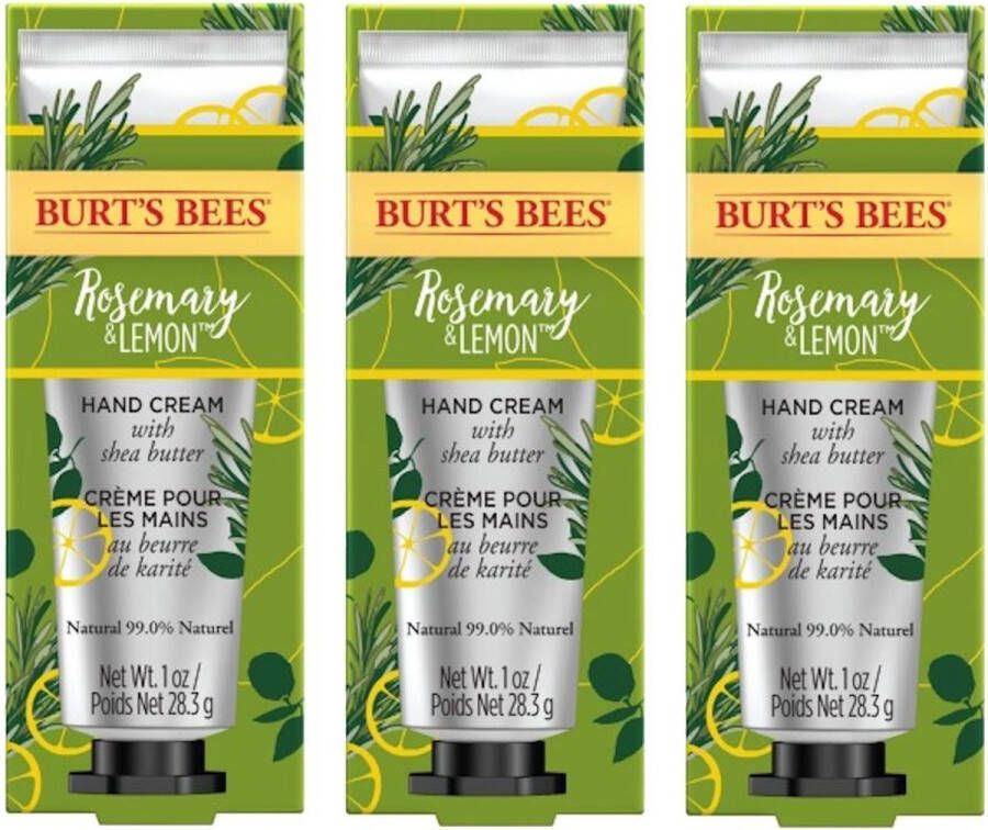 Burt's Bees Hand Cream Rosemary & Lemon 3 Pak
