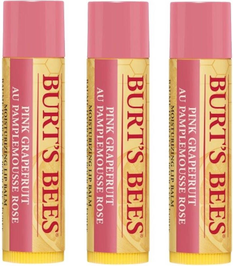 Burt's Bees Lip Balm Pink Grapefruit 3 Pak