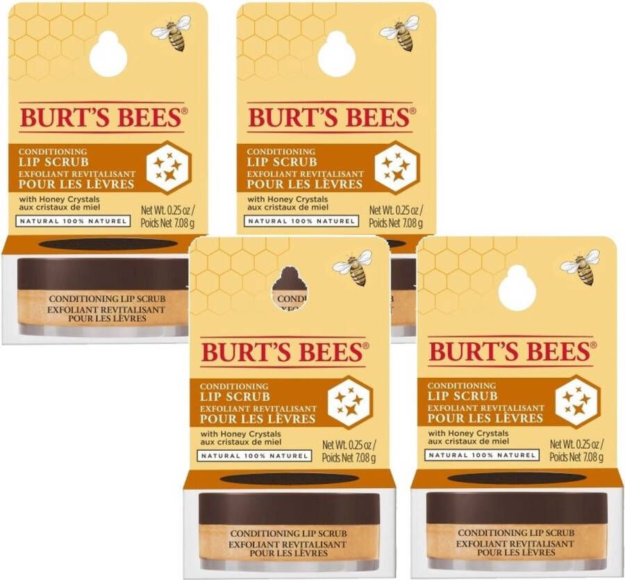Burt's Bees Lip Scrub Conditioning 4 Pak