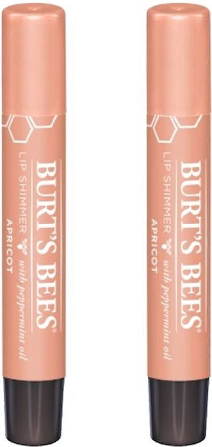 Burt's Bees Lip Shimmer Apricot 2 Pak