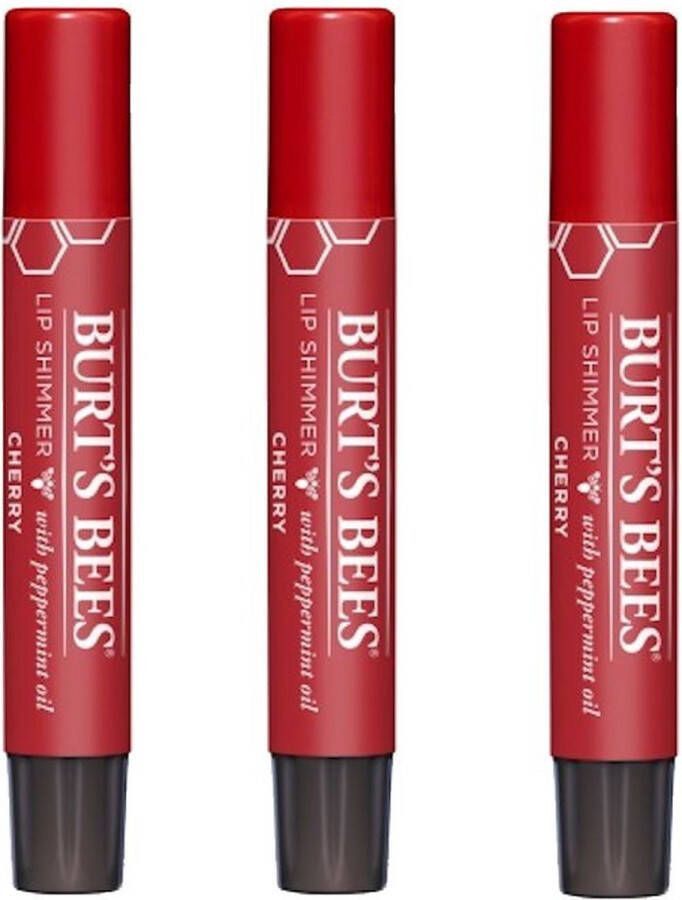 Burt's Bees Lip Shimmer Cherry 3 Pak