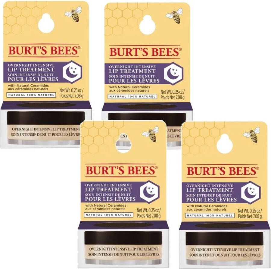 Burt's Bees Lip Treatment Overnight Intensive 4 Pak