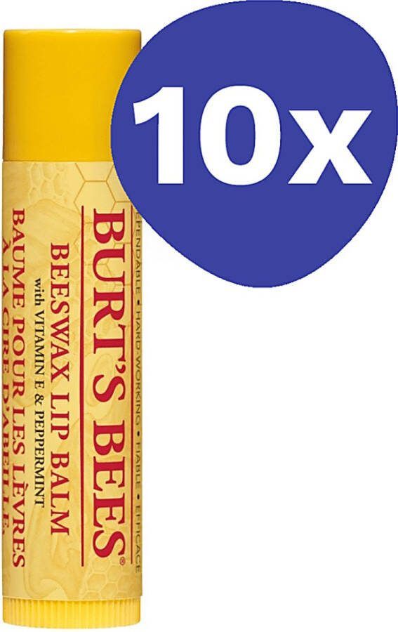 Burt's Bees Lippenbalsem met Bijenwas (pepermunt) (10x 4.25gr)