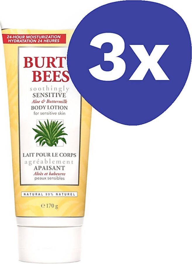 Burt's Bees Lotion met AloÃ & Karnemelk (3x 170gr)