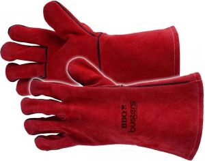 Busters Leren BBQ handschoenen Hittebestendig tot 100 C° 35 cm Rood