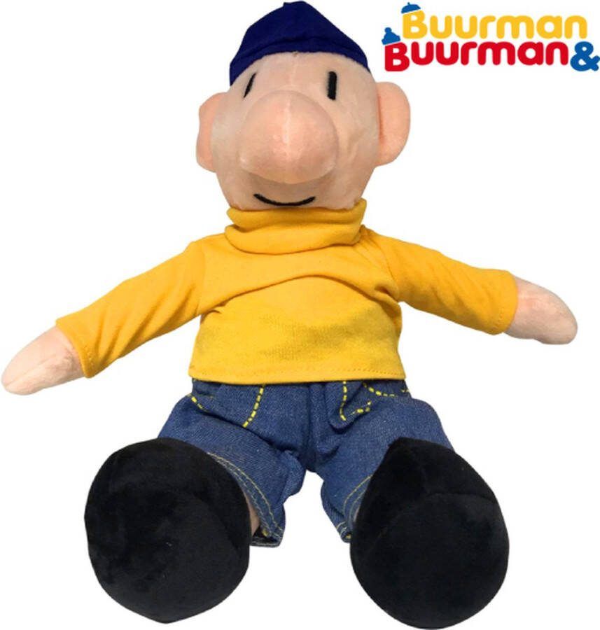 Buurman & Buurman en Buurman Pluche Knuffel Geel Zittend 35 cm [ poppen Plush Toy pop pat mat Speelgoed Knuffelpop voor kinderen jongens meisjes Speel en Knuffel met jou favoriete knuffels]