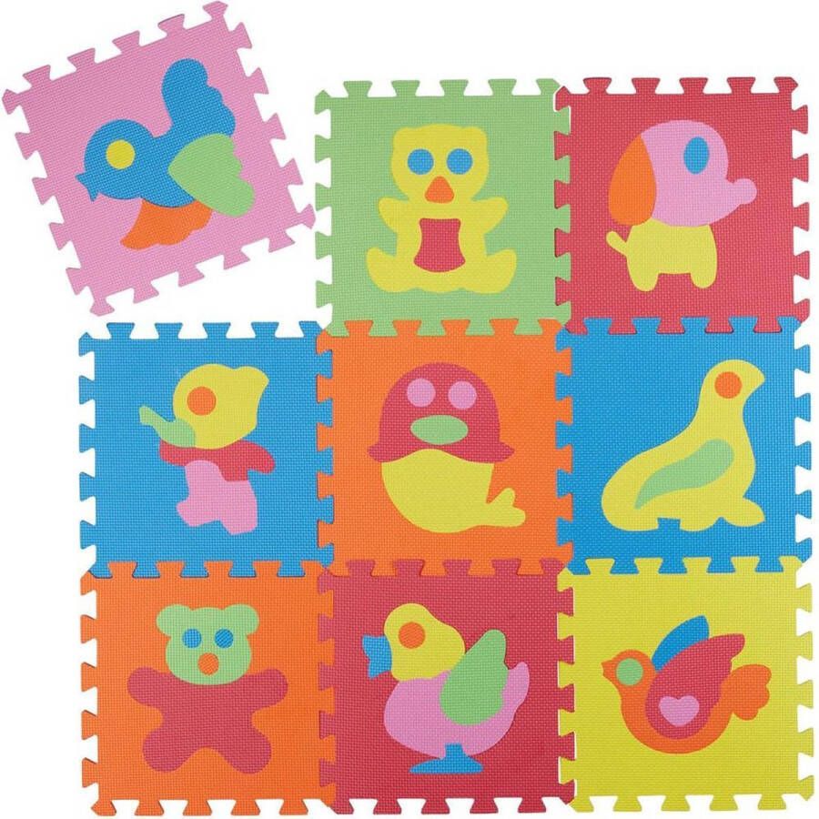 Buxibo Puzzelmat Dieren Afbeeldingen Speelkleed Voor Kinderen Foam Speelmat 27 x 27 CM
