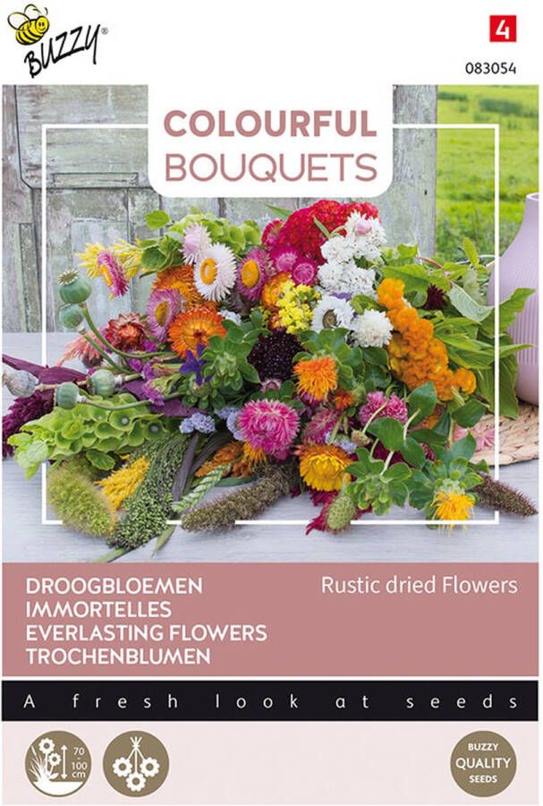 Buzzy Seeds Thema Buzzy bloemzaad Droogbloemen Rustic dried Flowers Colorful Bouquets